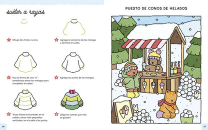 Dibuja y colorea momentos con encanto