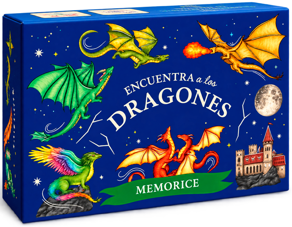 Encuentra a los dragones. Memorice