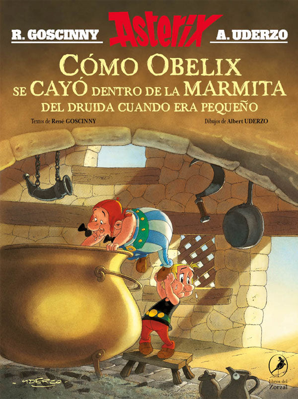 Cómo Obelix se cayó dentro de la marmita del druida cuando era pequeño. Asterix