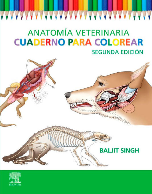 Anatomía veterinaria. Cuaderno para colorear 2ª Ed.