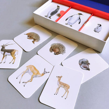 Familias animales. Juego de memoria