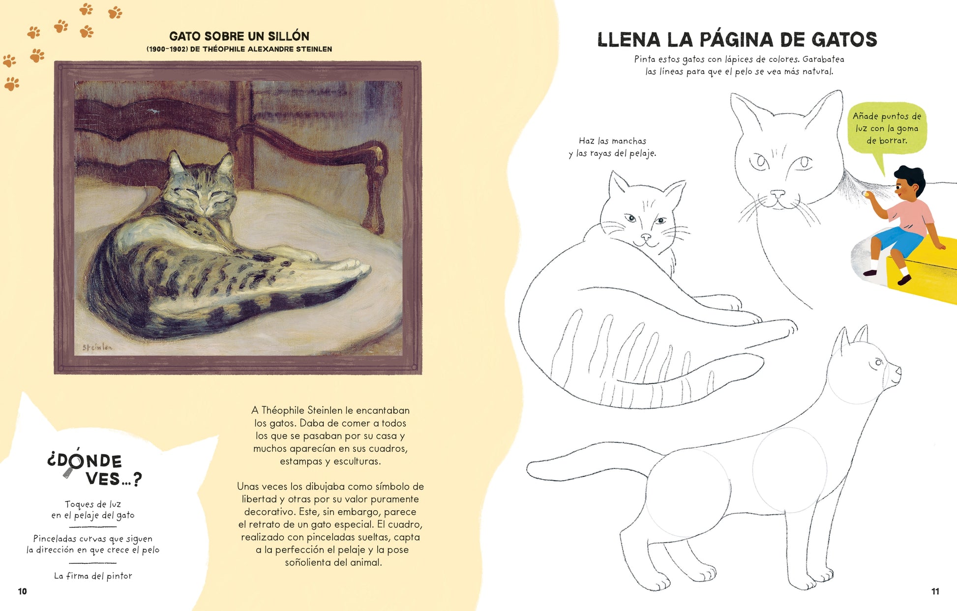 De visita al museo - Dibujo y coloreo