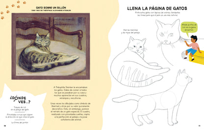 De visita al museo - Dibujo y coloreo